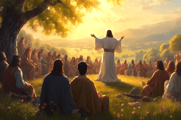 People gathered around Jesus